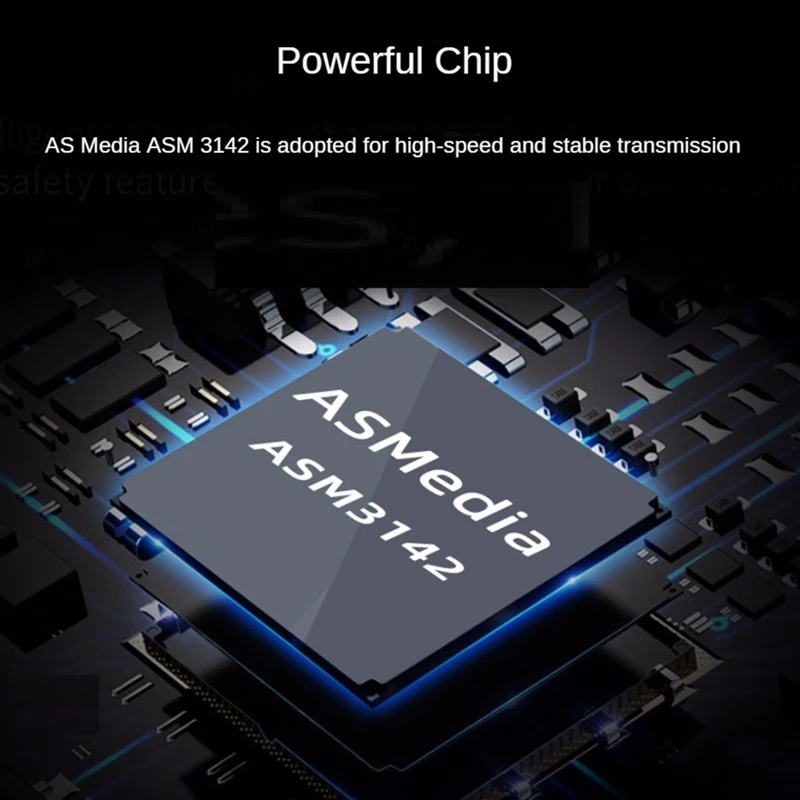 PCI-E 1X to Type-E + Type-C Expansion Card USB3.2 GEN2 10Gbps ASM3142 Chip PCI-E to USB-C Adapter for Desktop