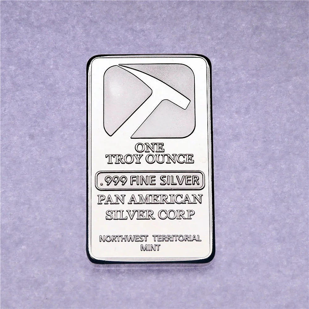 

USA Pan American Mining Silver Silver Bullion-Brass Plated Silver Bullion Coin Bar Replica