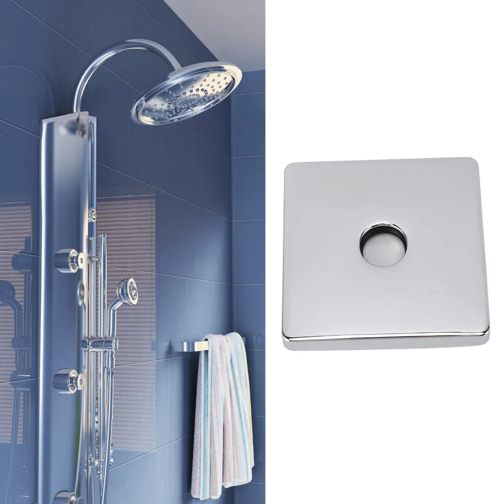 

Square Shower Arm Cover Plate Stainless Steel Extra Large Shower Escutcheon Plate Electroplating Finish 3.5 Inch
