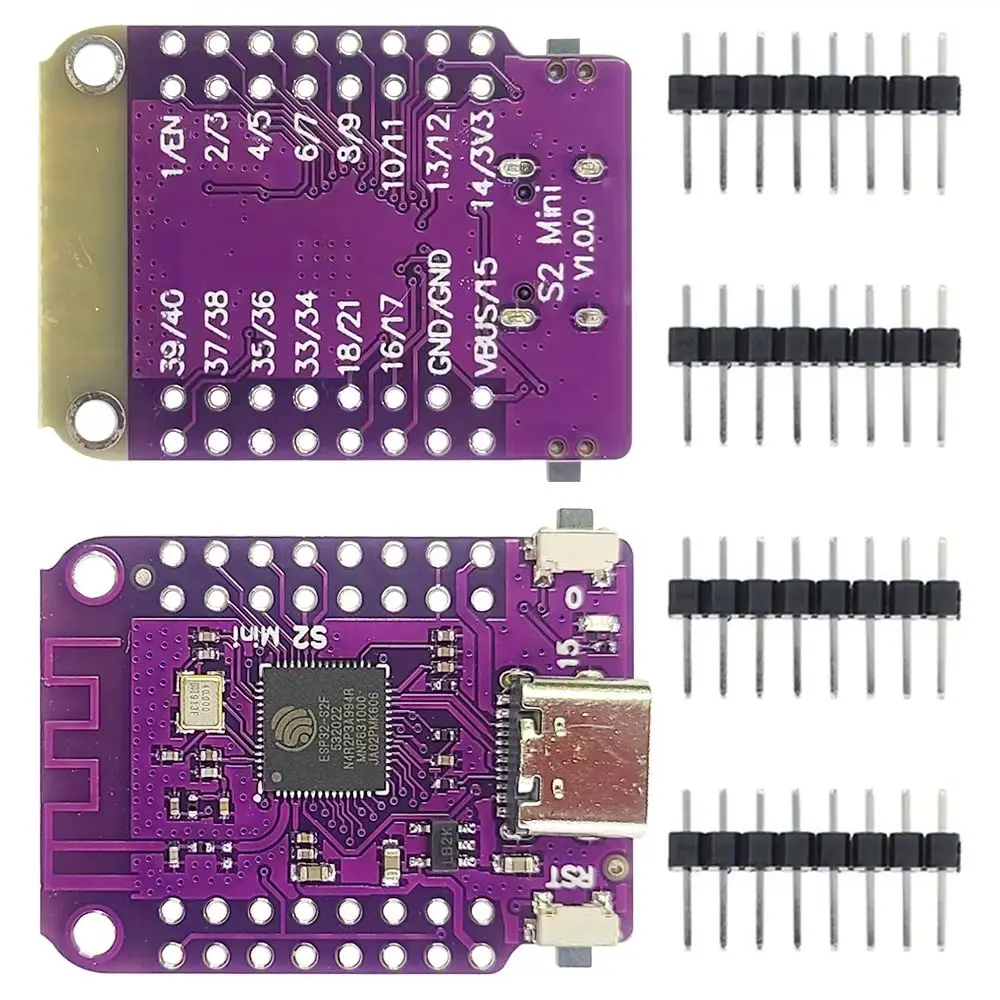 Płytka rozwojowa ESP32 S2 MINI Moduł WIFI 2.4G dla IoT 4MB Flash 32PIN USB Type-C 2MB PSRAM ESP32-S2 — zdjęcie produktu 3