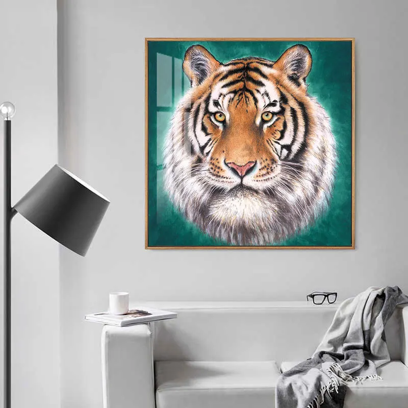 

Abstract Modern Animal Tiger Wall Art Canvas Painting Posters and Prints Wall Art Pictures Cuadros for Child't Room