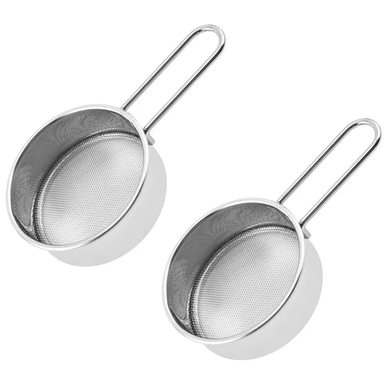 AA80-2 قطعة منخل دقيق من الفولاذ المقاوم للصدأ منخل شبكي للمطبخ المنزلي لمسحوق دقيق السكر والتوابل