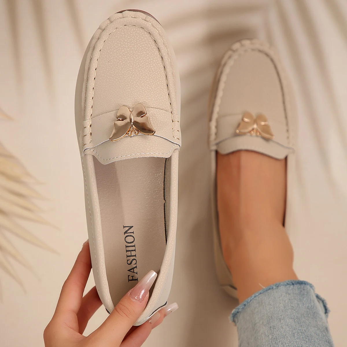 

Женская удобная женская повседневная обувь на плоской подошве, весна-осень 2024, новые корейские лоферы с круглой головкой, универсальная женская обувь для отдыха