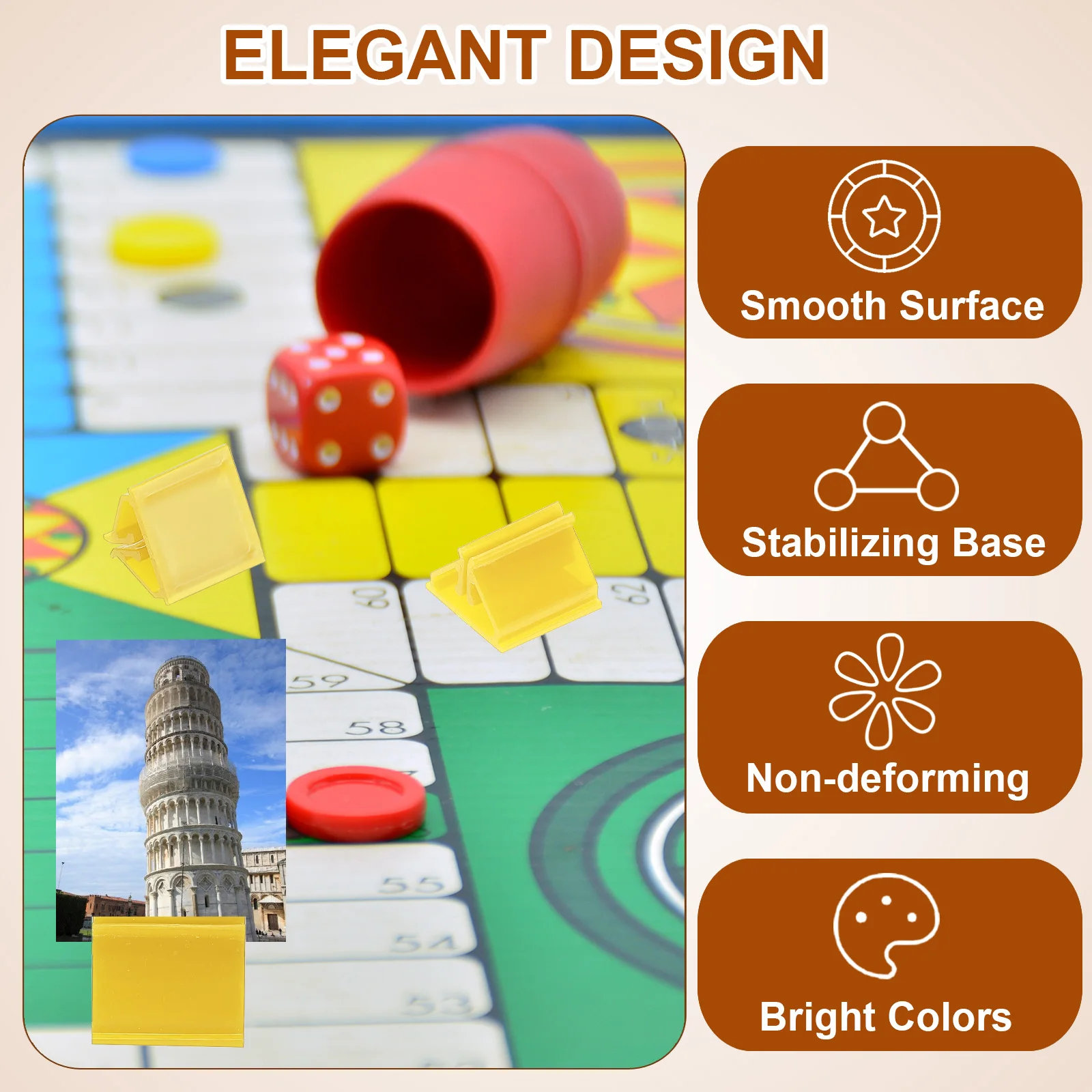 30/60 قطعة تقف صغير مكان حاملي البطاقات البلاستيكية بطاقة تقف مكان حاملي بطاقات لجدول صور ألعاب حفل زفاف ديكور #5