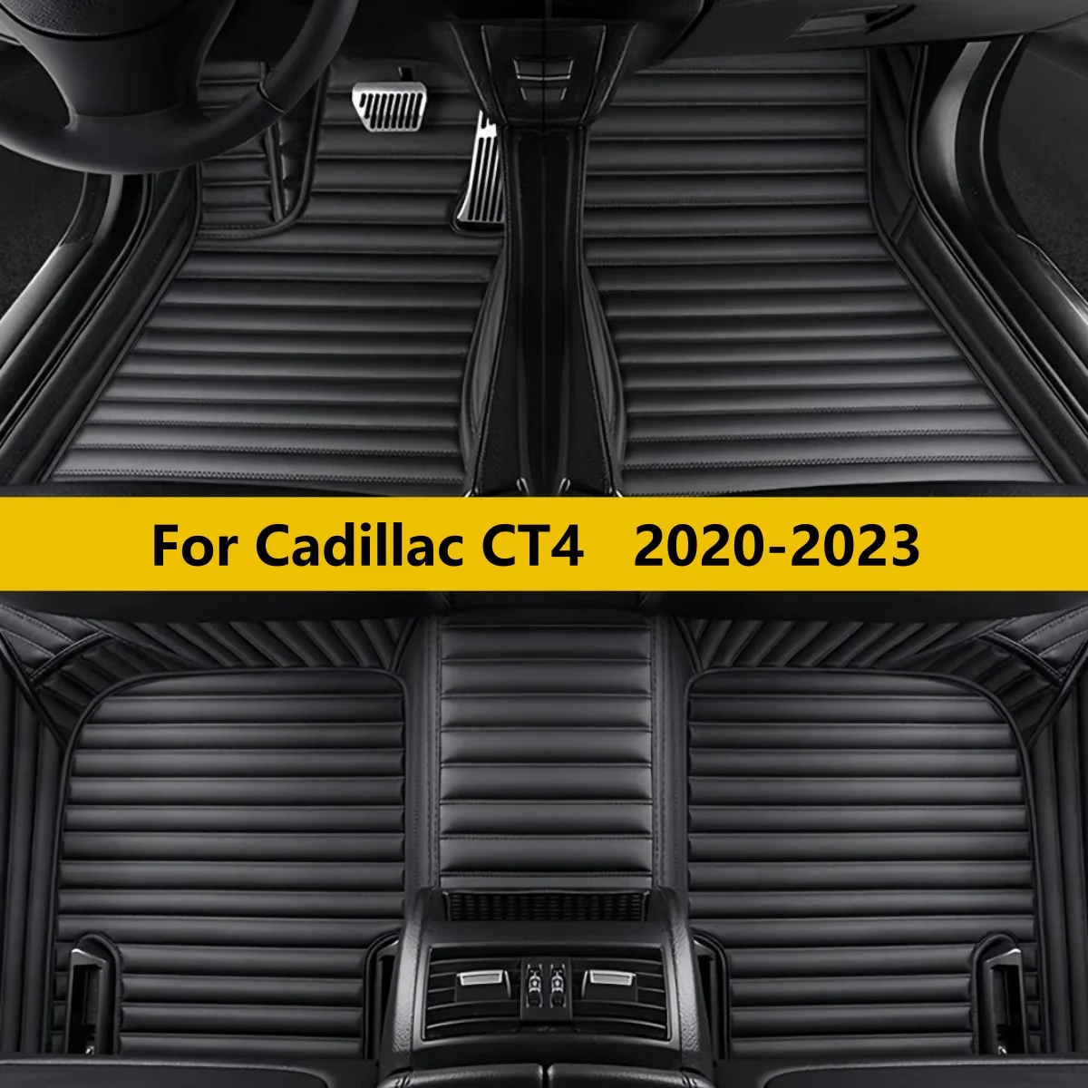 

Автомобильные коврики на заказ для Cadillac CT4 2020-2023: полный комплект для переднего и заднего ряда, ковровые покрытия для пола автомобиля