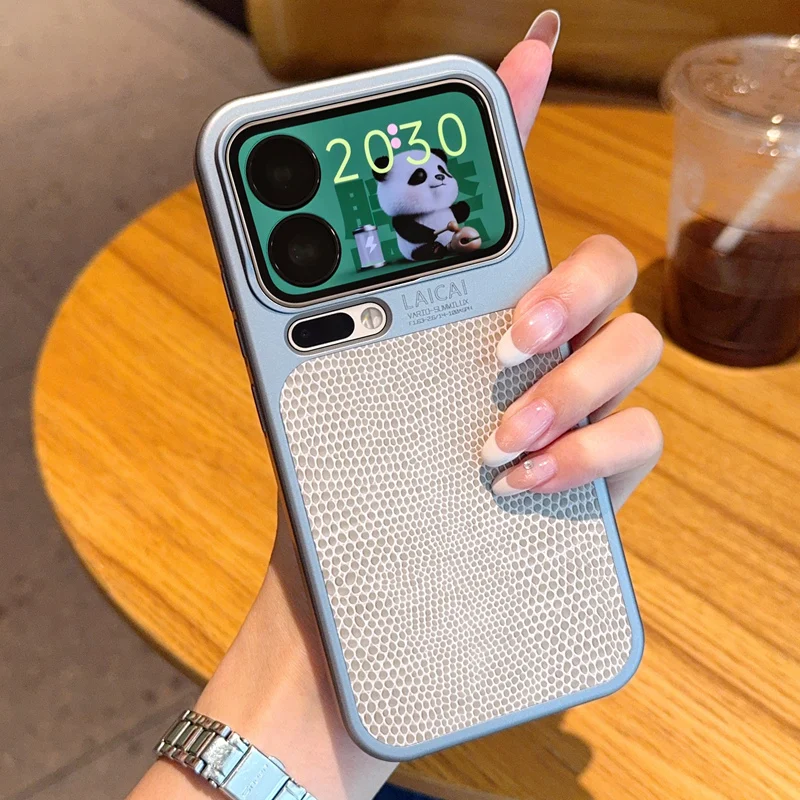 حافظة جلدية PU غير لامعة بنمط سحلية عالية الجودة لهاتف Xiaomi 17 Pro Max 17Pro غطاء حماية فائق النحافة بلون سادة مضاد للانزلاق #3