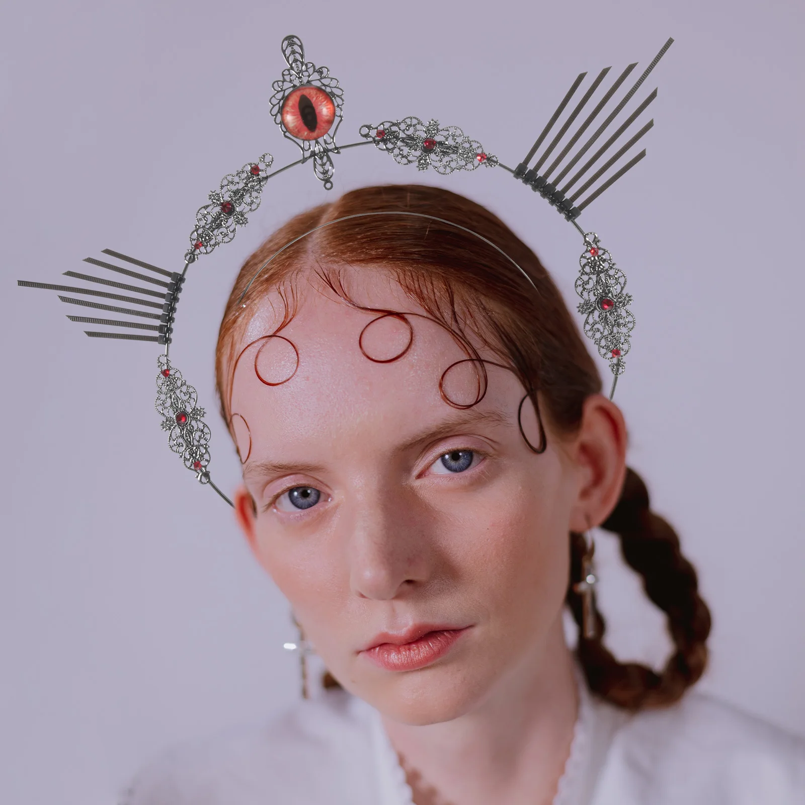 

Eyeball Gothic Lolita Accessories Headpiece Dark Halloween Hair Band Women Cosplay Black Adults Accessories