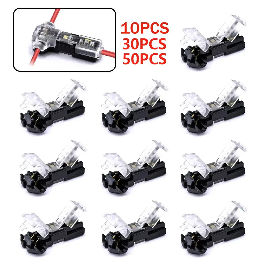 10/30/50pcs Low Voltage Lead Connector 1-Pin 1-Channel 300V 10A Universal Compact Lead Connector, Suitable for 24-20AWG Cables