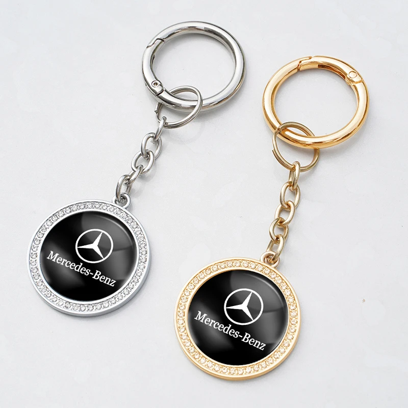 High Quality Car Logo Keychain Zinc Alloy Keyring For Mercedes Benz AMG Smart W205 C300 W203 W206 W108 W124 W126 W140 W168 W169