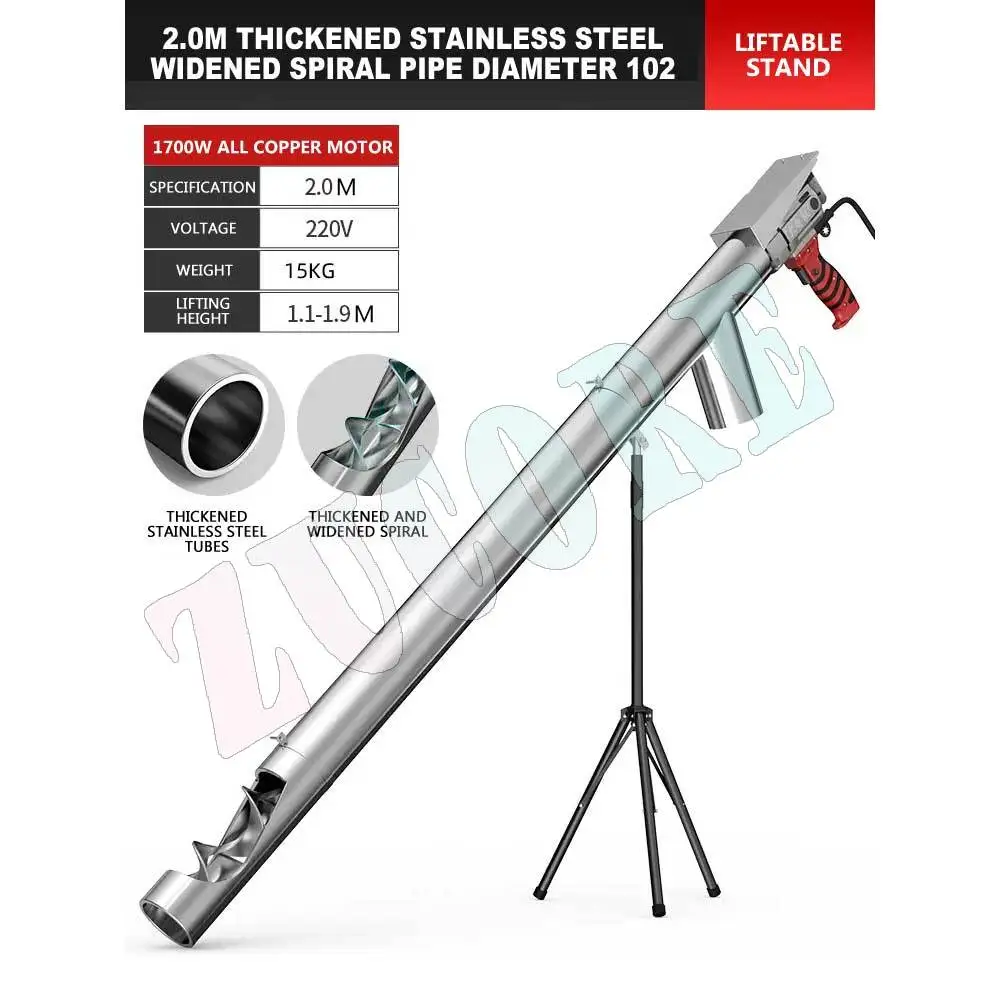 High Suction Truck Mounted Grain Suction Machine Feed Loading Machine Twisted Screw Conveyor