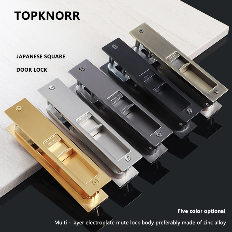 Invisible Sliding Door Lock Push-Pull Hook for Wooden Doors Built-In Hidden Handle for Bathroom Kitchen Bedroom Wardrobe