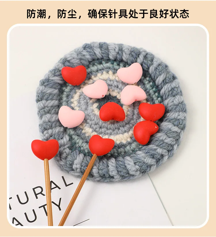 

12Pcs Silicone Knitting Needle Point Protection End Caps Cute Stitch Stoppers for DIY Projects Sweater Knitting