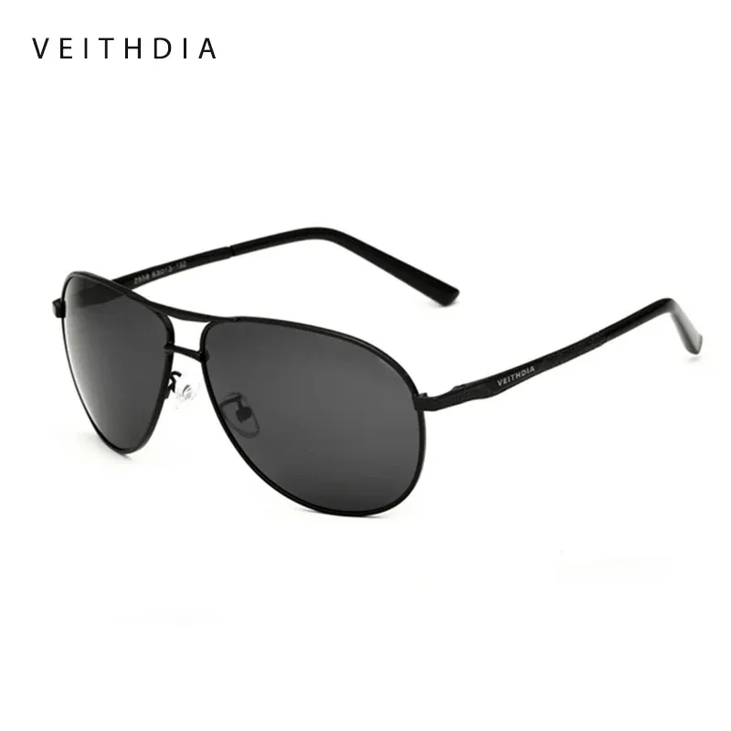 VEITHDIA Brand Pilot Sunglasses V25T056 Driving Essentials Polarized Mirror UV400 Anti-reflective Lens Sports Unisex Eyeglasses