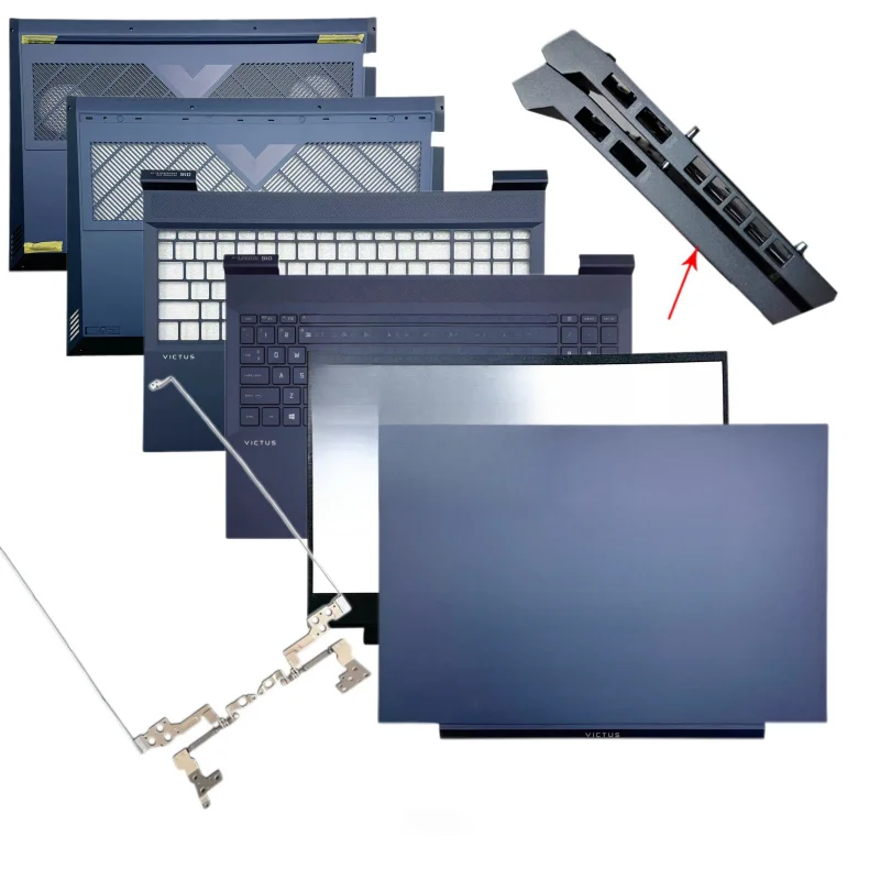 New for HP Victus 16-D 16-E TPN-Q264 Laptop LCD Back Cover Front Bezel Palmrest Bottom Case Blue Replacement Parts