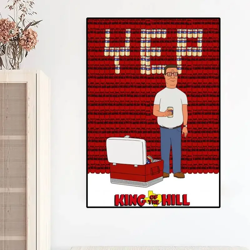 Cartoon K-King of the H-Hill POSTER Prints Wall Painting Bedroom Living Room Wall Sticker Small