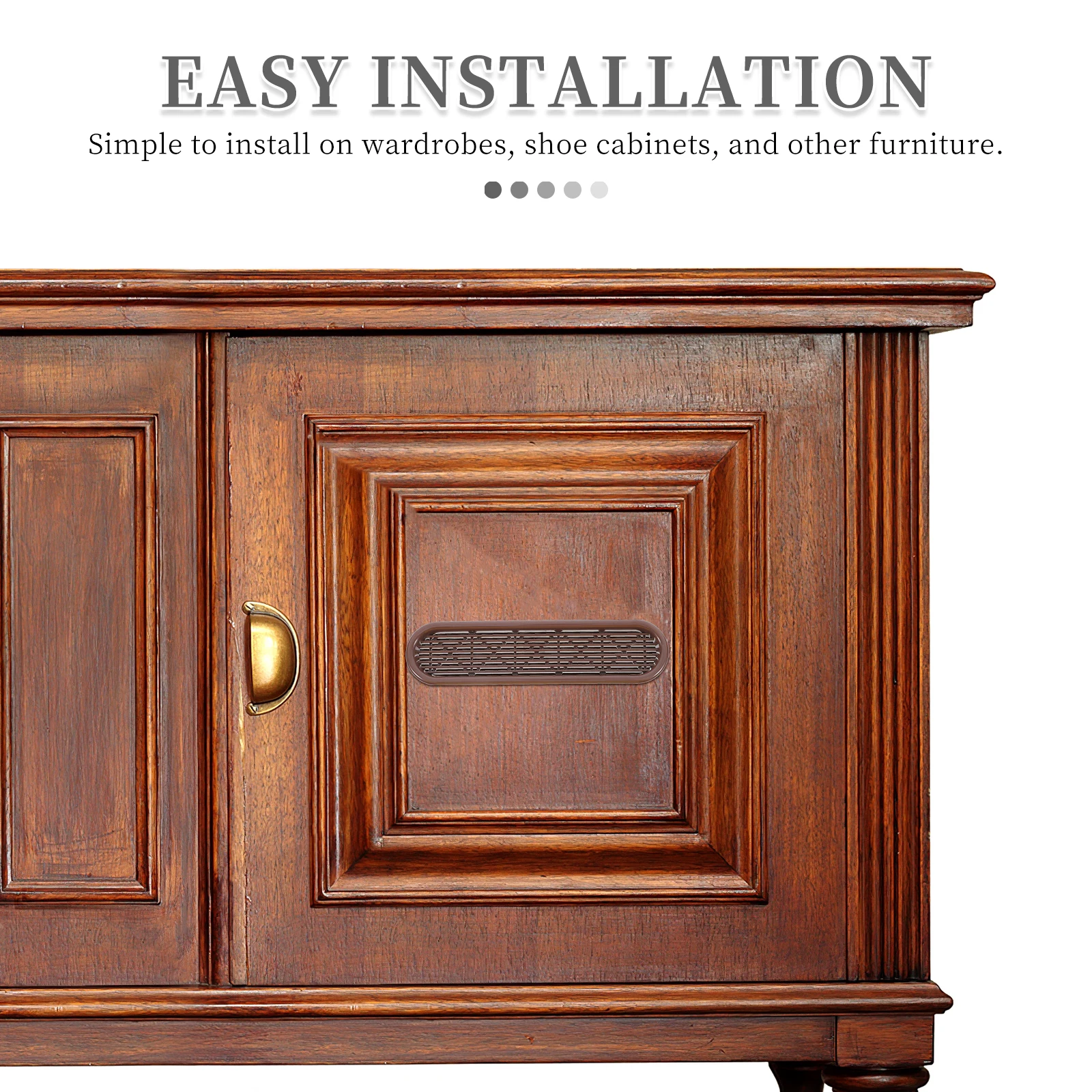 4 قطعة خزانة التهوية غطاء شبكي البلاستيك تنفيس الهواء مصبغة لوحة خزانة خزانة خذاء دوران الهواء التهوية مصبغة #3