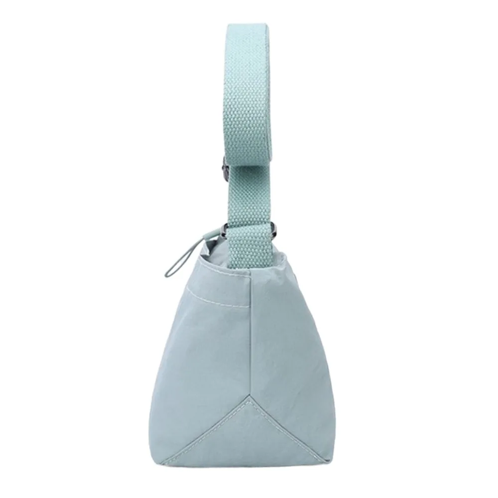 

Однотонная нейлоновая сумка-мессенджер, большая вместительная парусиновая сумка через плечо в корейском стиле, легкая сумка на одно плечо в форме клецок