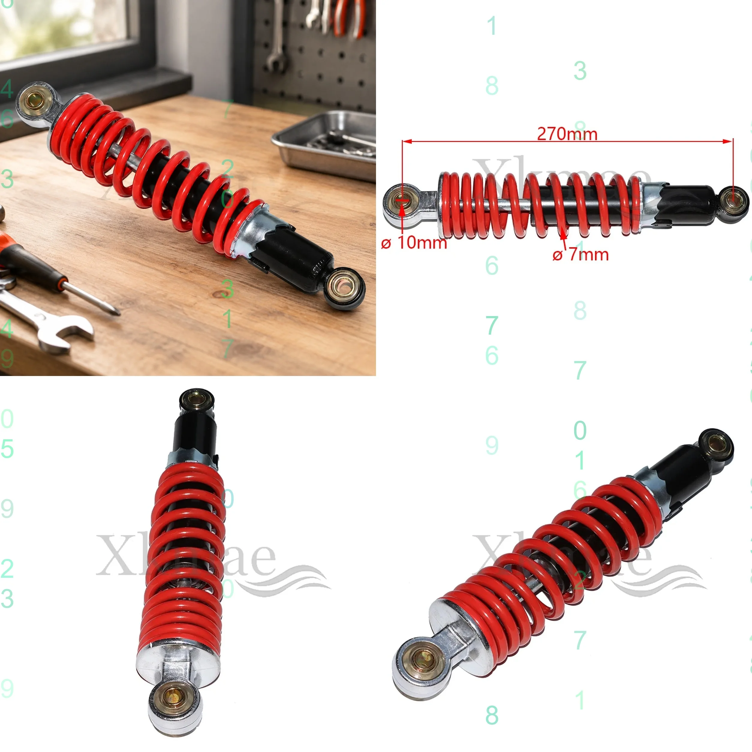 Shock Absorbers Front 270mm Damper ATV Suspension for 50cc-125cc Dirt Pit Bike Go Kart Motorcycle