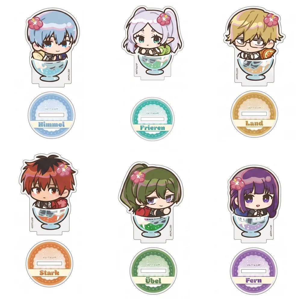 Frieren Cupcake Ver 10CM Double Sided Acrylic Stand Keychain 2026 New Anime Stand Fern Stark Bedroom Shelf Display Gift For Fans