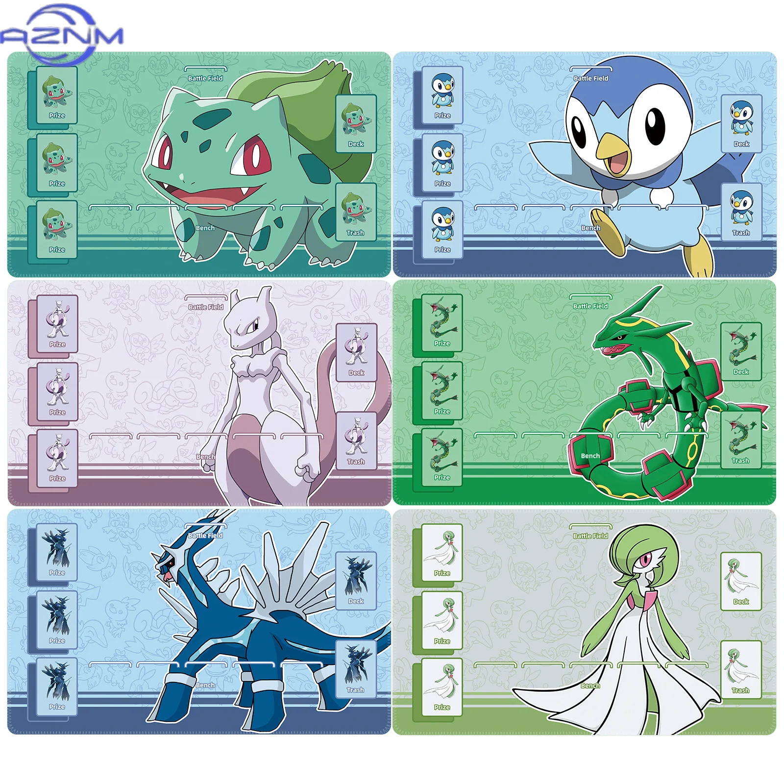 Classic Pokemon Starters & Legendary Creatures TCG Mouse Pad, Waterproof Non-Slip Mouse Mat