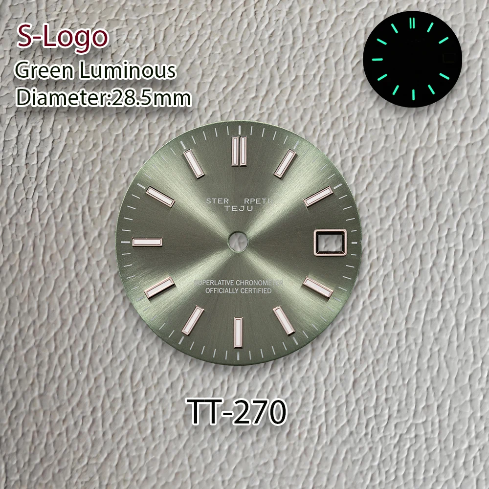 28.5 مللي متر S شعار Sunray سجل NH35 الطلب صالح NH36/4R اليابان حركة الأخضر مضيئة أو الجليد الأزرق مضيئة ساعة تعديل الملحقات