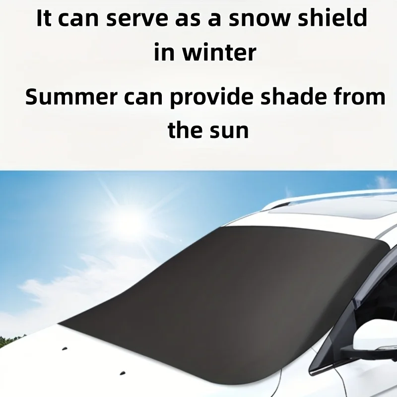

Чехол на лобовое стекло автомобиля 2-в-1, зимний снежный щиток и летняя солнцезащитная козырек, магнитная противоугонная защита переднего окна автомобиля, незаменимая