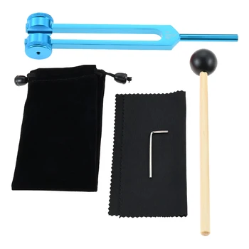 1Set Colorful 128Hz Tuning Fork Set Kit For Healing Chakra Sound Therapy Keep Body Mind And Spirit In Harmony With Repair Tool