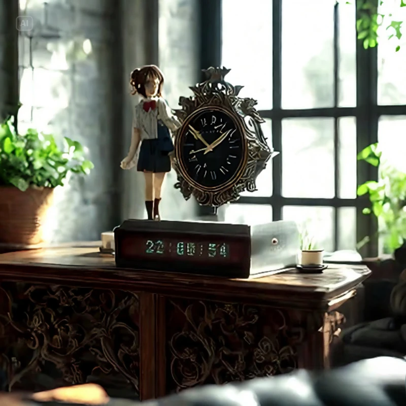 NIEUW DIY Desktop Netwerk Kloktemperatuur Intelligent ontwerp VFD High-definition display