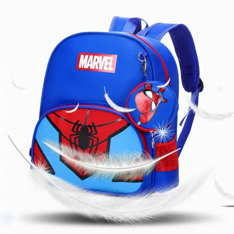 New Disney Backpacks For Children Cartoon Spider Captain Boys Shoulders Bags Students Fashion Schoolbags Large Capacity