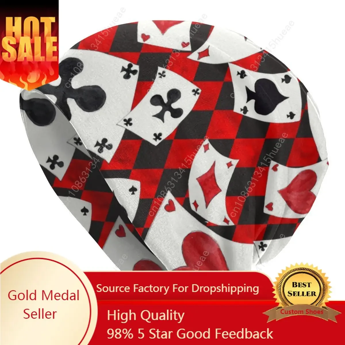 

Cool Poker Playing Cards Pattern Beanies Caps Women Unisex Trend Winter Warm Knitting Hat Adult Gambling Card Game Bonnet Hats