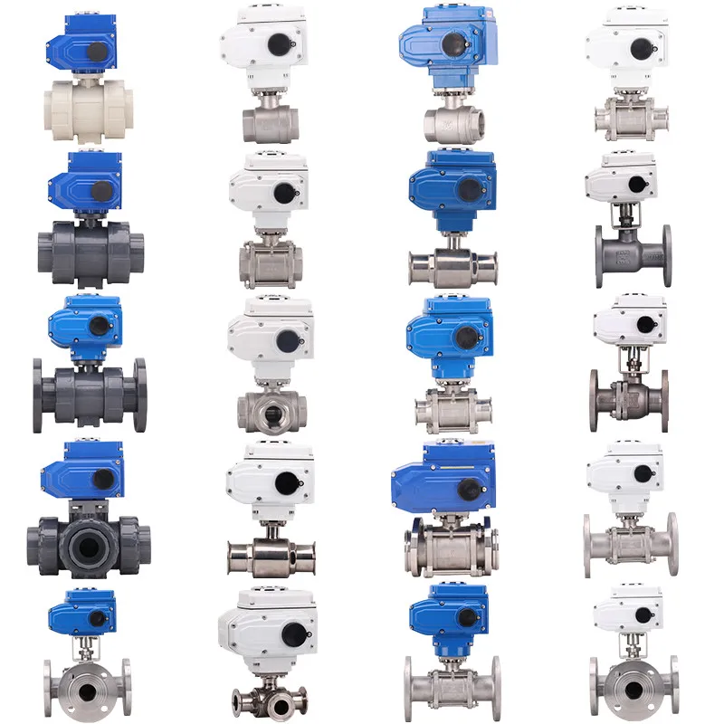 O Type DN25/32/50 24V 110V Ac Flange Water Flow Control Rotary Float Electric Motorized Actuator Ball Valve