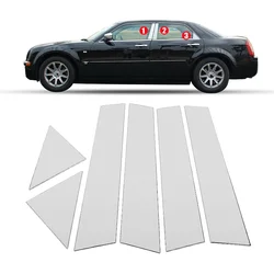 Chrome 6Pcs Car Window Pillar Posts Cover Trim for Chrysler 300/300C/Dodge Magnum 2005 2006 2007 2008 2009 2010