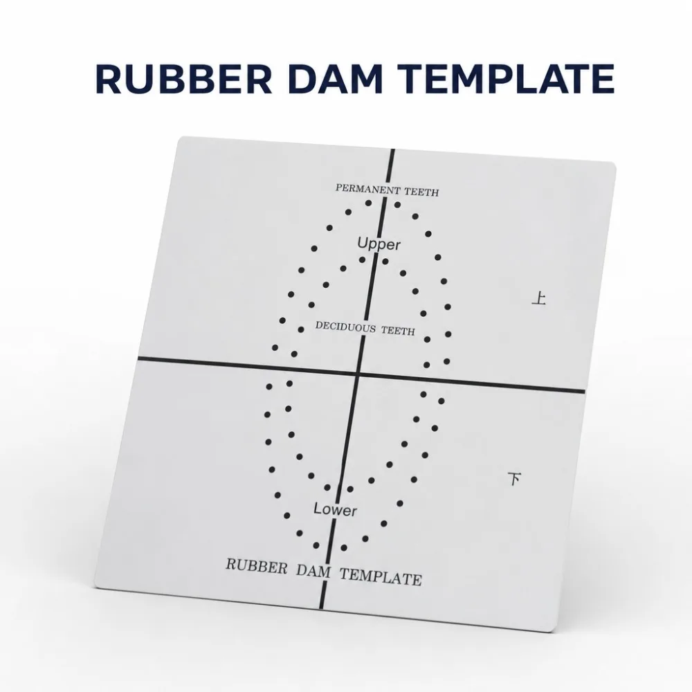 Positioning Template for Rubber Dam Perforation – Suitable for Permanent & Primary Upper and Lower Dentitions