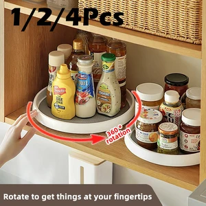 1/4 pcs 360 Rotary Anti sliding kitchen Rotary Conding Storage Rack Round Cabinet Multi Functional storage rack 10 Main Sales Settlement Door Girating - №7