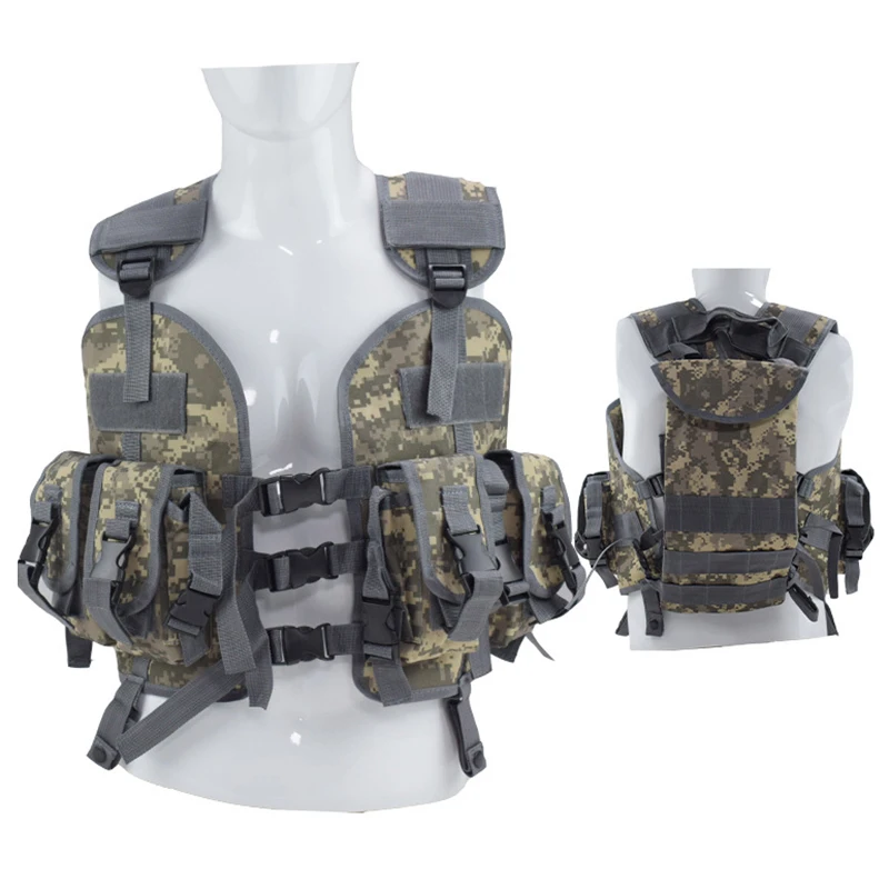 

Outdoor Shooting CS Airsoft Molle Vest Hunting Camouflage Vest Tactical Equipment Men Combat Sport Vest With Water Bag