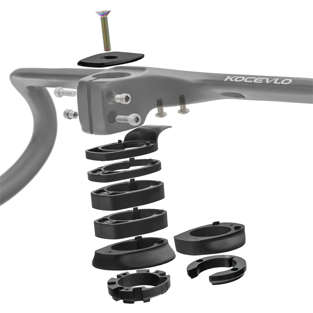 Kocevlo 一体型ハンドル カーボン軽量ハンドル 380/80mm Kocevlo-ハンドルバー28.6mm用のカーボンファイバー製,ハンドルバーに