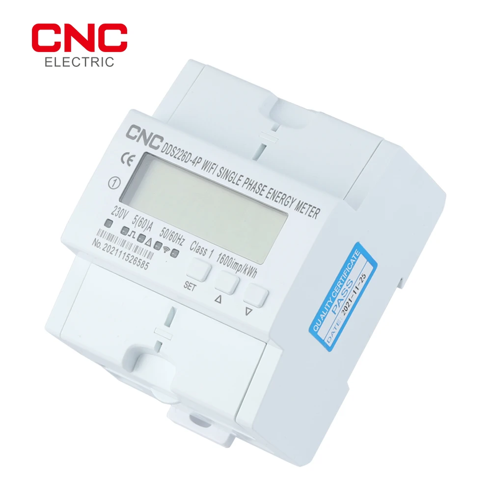 CNC WIFI Smart DDS226D Series 50/60Hz Single/Three Phase Energy Meter Timer Power Consumption Monitor kWh Meter Wattmeter