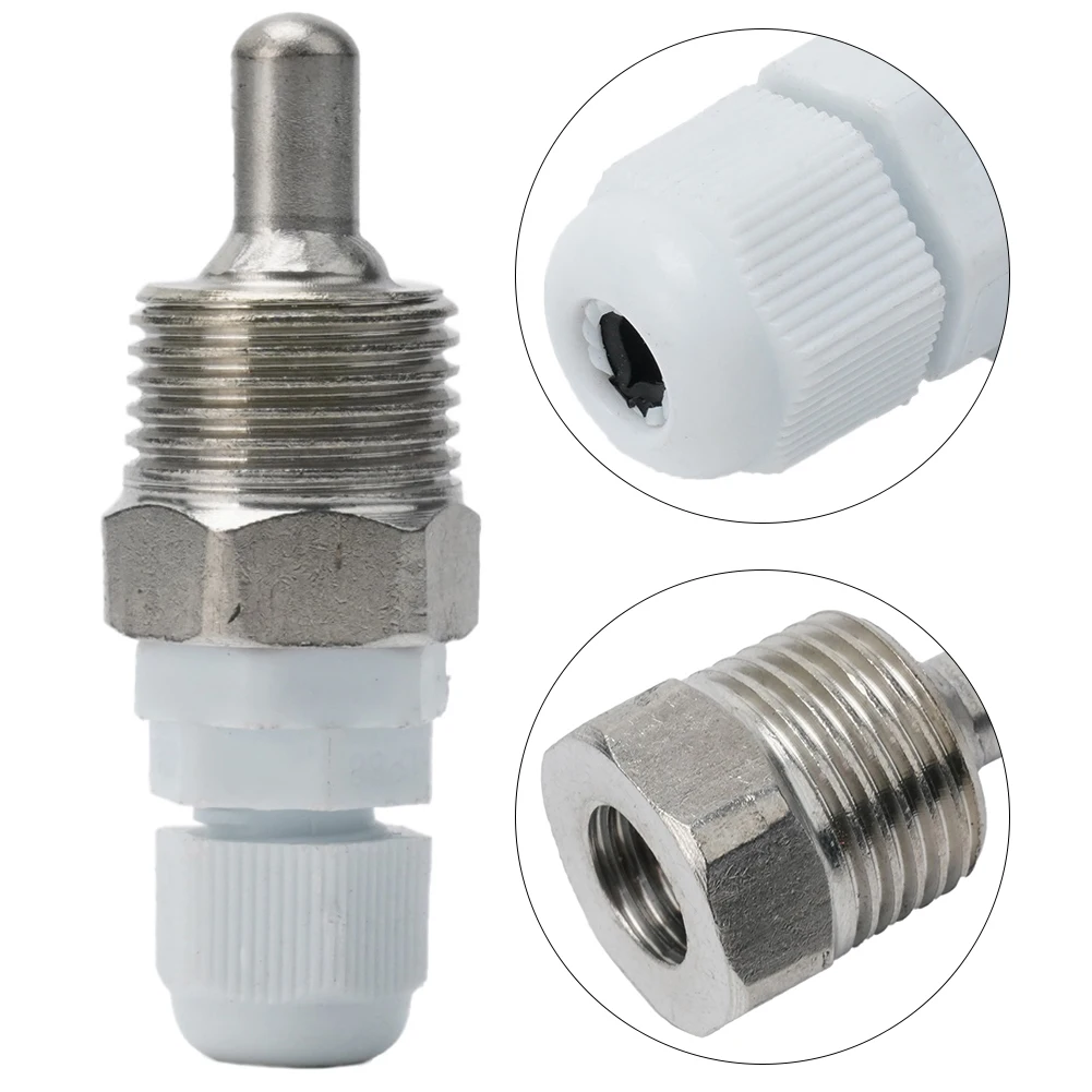 30-200mm Thermowell 304 Stainless Steel 1/2 G Thread OD8mm Immersion Sleeve Temperature Sensor Housing Solar Accessories