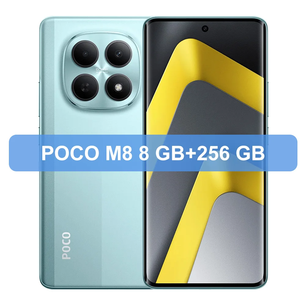 Globale versie POCO M8 5G Smartphone Snapdragon ®   6 Gen 3 Platform 6,77 inch Flow AMOLED-scherm 50MP hoofdcamera 5520mAh batterij NFC