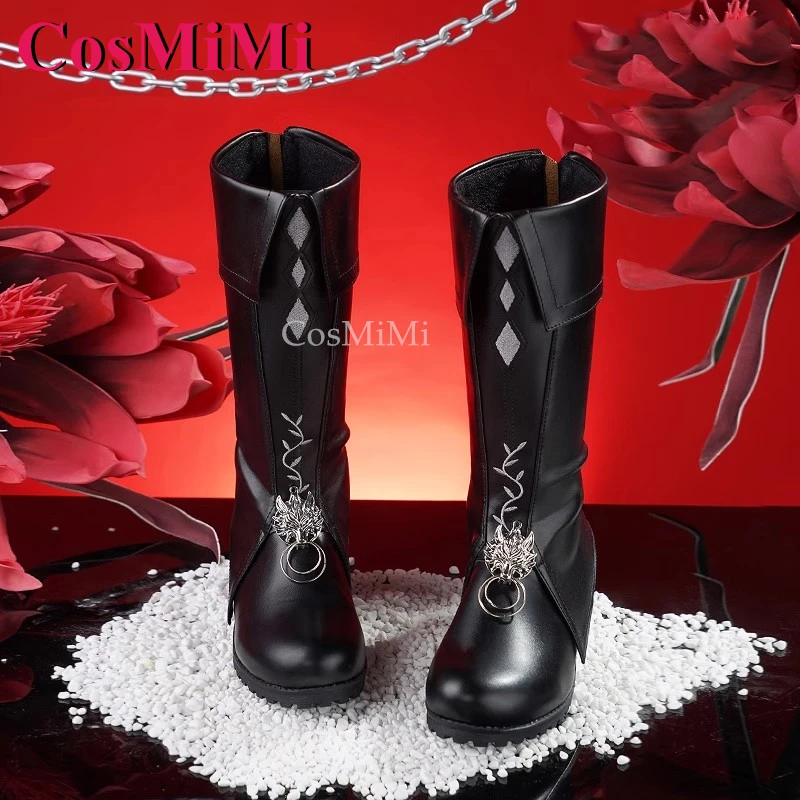 CosMiMi Game Arknights Lappland The Decadenza Shoes Cosplay Fashion Universal High Boots Carnival Party Role Play Accessories