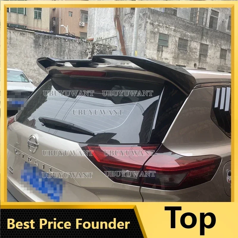 Car Roof Rear Spoiler for New Nissan X-Trail Rogue T33 2020 2021+ ABS Plastic Rear Spoiler Wing Trunk Lip Boot Cover Car Styling