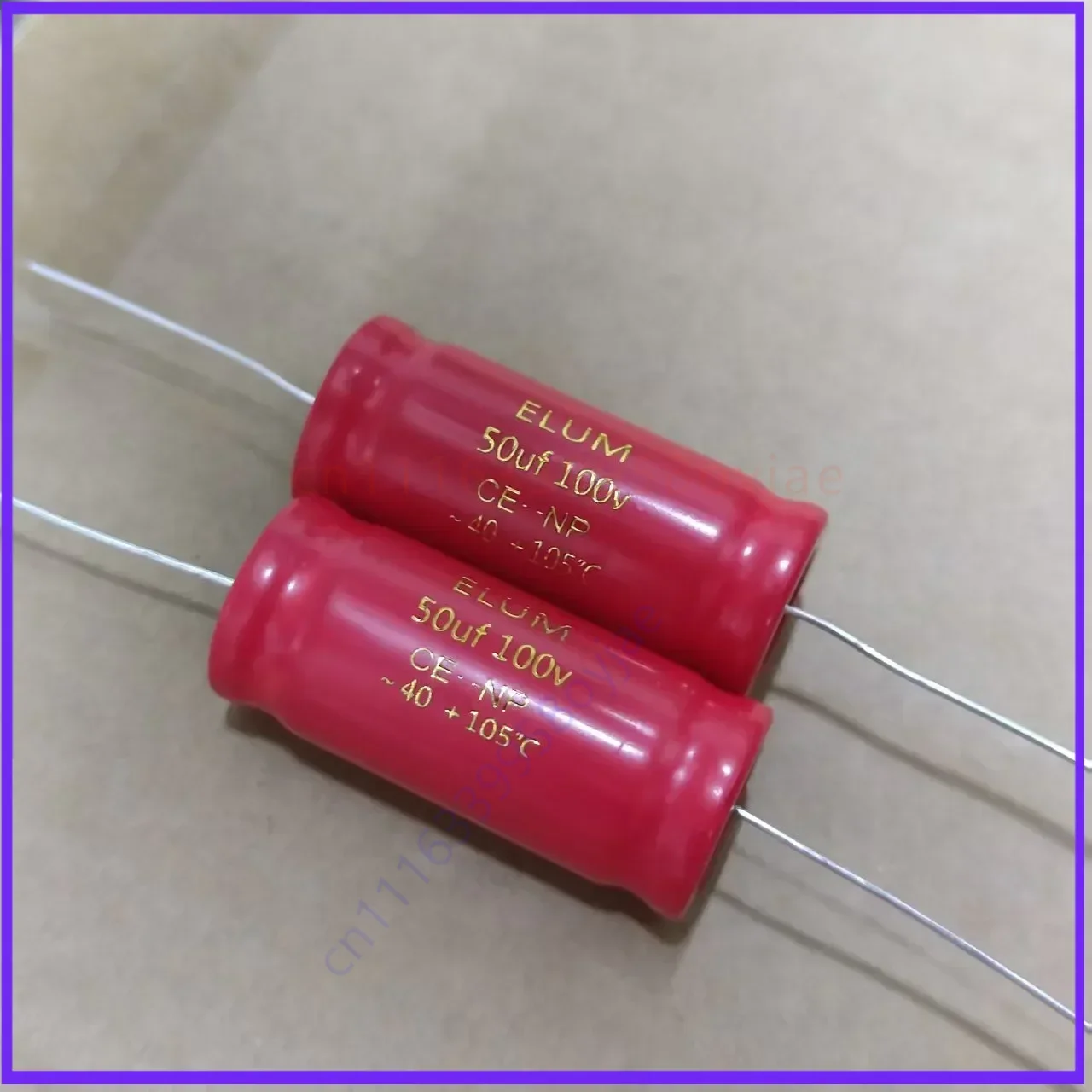 10PCS for Audio Device 50UF 100V New Original Axial Horizontal Non‑Polar Audio Capacitor 18*40