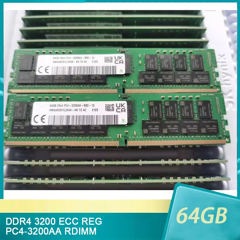 1 Pcs For SK Hynix RAM 64GB 64G HMAA8GR7CJR4N-XN DDR4 3200 ECC REG PC4-3200AA RDIMM Server Memory