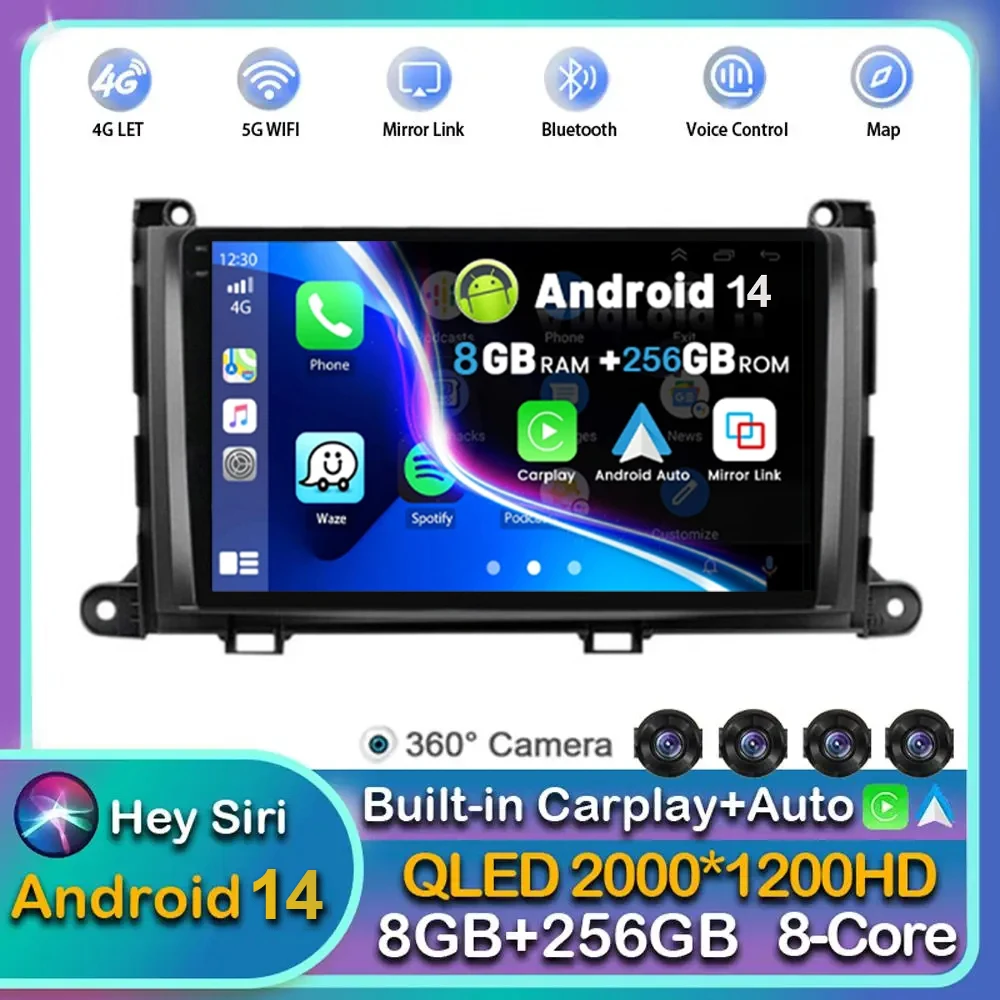 

Android 14 wireless Carplay Auto For Honda Jazz 4 Fit 4 2020 2021 Car Radio Multimedia 2 Din GPS NAVI Player Stereo WIFI+4G LTE