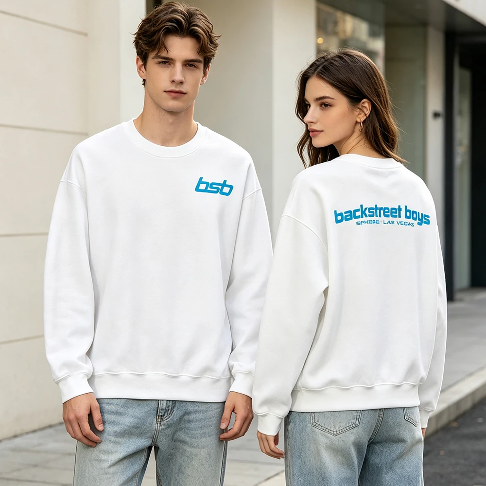 Backstreet Boys Crewneck Sweatshirt INTO THE MILLENNIUM Design Pullovers Long Sleeve Unisex Streetwear Fashion Graphic Print Top