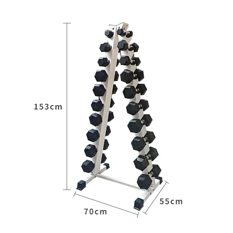 Multi Layer Dumbbell Rack Stand Type Storage With Fixed Holders Securely Organizes Multiple Dumbbells