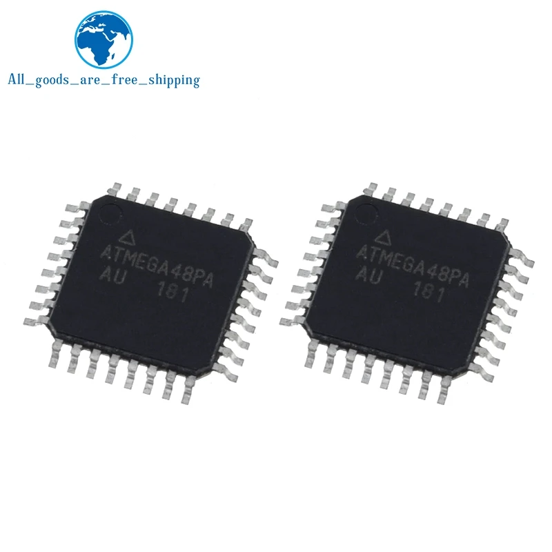 1/5PCS ATMEGA48 ATMEGA48PA-AU  TZT-ATmega AVR RISC 4KB Flash 2.5V/3.3V/5V