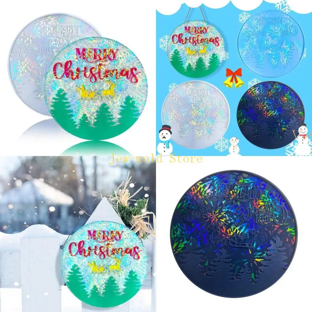 

C71B форма для рождественских украшений DIY форма из голографической смолы для подвески своими руками, поделки