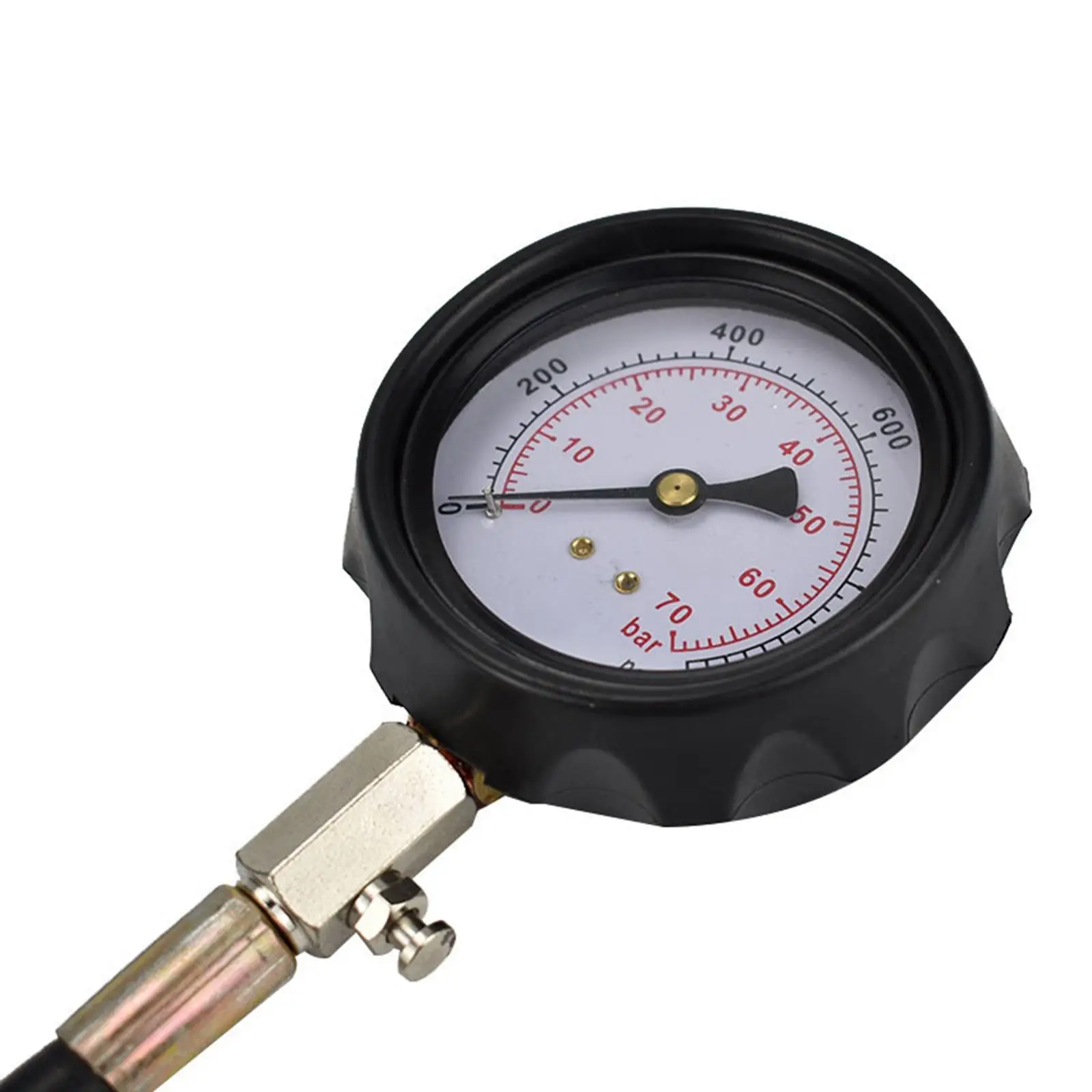 Portable 17 Pieces Diesel Engine Cylinder Compression Tester Tool, Dual Scale 80 mm Diameter 0-70 Bar with Storage Case Durable