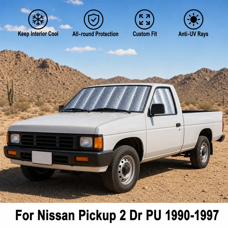 

For Nissan Pickup 2 Dr PU 1990-1997 Full Set Car Window Sunshades UV Block Privacy Heat Insulated Foldable Car Curtain